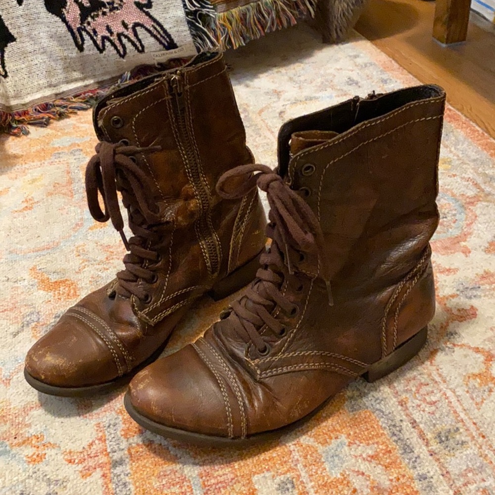 Leather Combat Boots